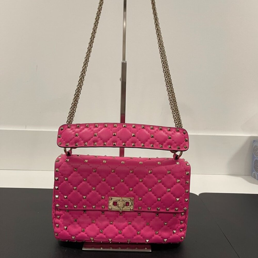 Valentino Garavani Rockstud Spike Two Way Bag Pink (JB1413)